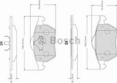 BOSCH F 03B 150 263 - Kit pastiglie freno, Freno a disco autozon.pro