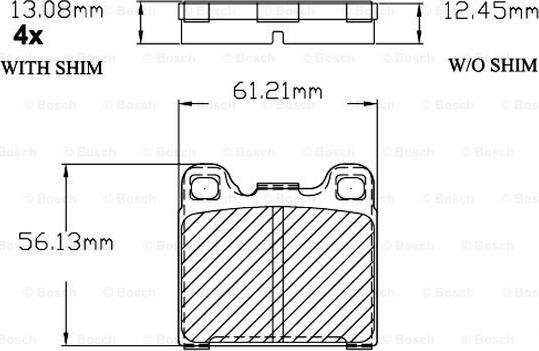 BOSCH F 03B 150 204 - Kit pastiglie freno, Freno a disco autozon.pro