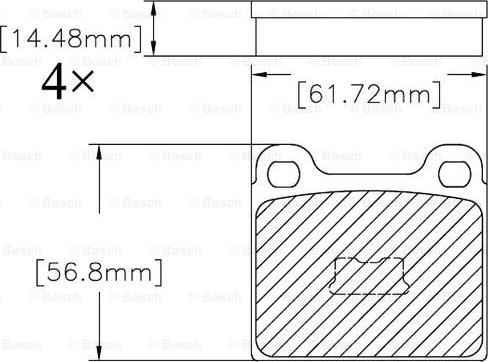 BOSCH F 03B 150 206 - Kit pastiglie freno, Freno a disco autozon.pro