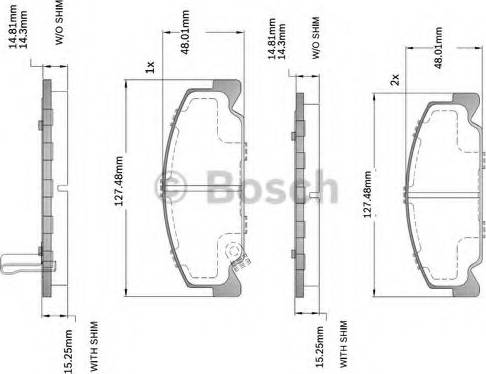 BOSCH F 03B 150 214 - Kit pastiglie freno, Freno a disco autozon.pro