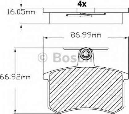 BOSCH F 03B 150 211 - Kit pastiglie freno, Freno a disco autozon.pro