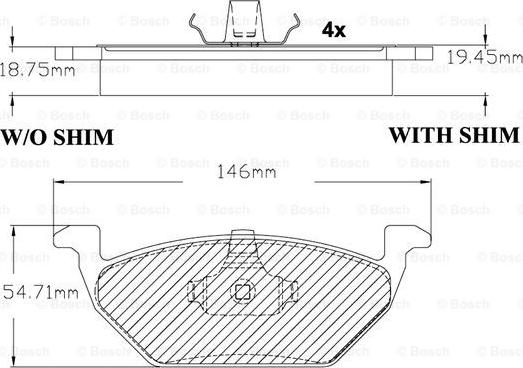 BOSCH F 03B 150 284 - Kit pastiglie freno, Freno a disco autozon.pro