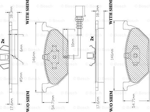 BOSCH F 03B 150 285 - Kit pastiglie freno, Freno a disco autozon.pro