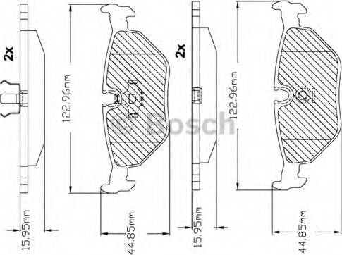 BOSCH F 03B 150 228 - Kit pastiglie freno, Freno a disco autozon.pro