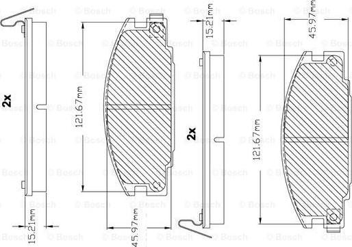 BOSCH F 03B 150 222 - Kit pastiglie freno, Freno a disco autozon.pro