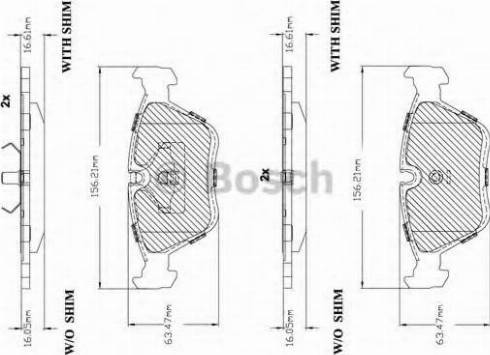 BOSCH F 03B 150 227 - Kit pastiglie freno, Freno a disco autozon.pro