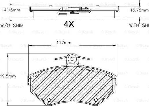 BOSCH F 03B 150 270 - Kit pastiglie freno, Freno a disco autozon.pro