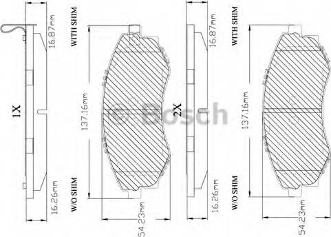 BOSCH F 03B 150 277 - Kit pastiglie freno, Freno a disco autozon.pro