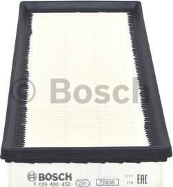 BOSCH F 026 400 452 - Filtro aria autozon.pro