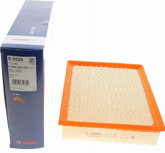 BOSCH F 026 400 555 - Filtro aria autozon.pro