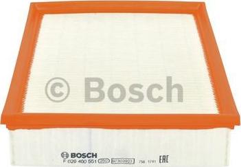 BOSCH F 026 400 551 - Filtro aria autozon.pro