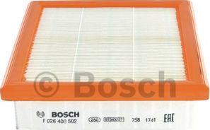 BOSCH F 026 400 502 - Filtro aria autozon.pro