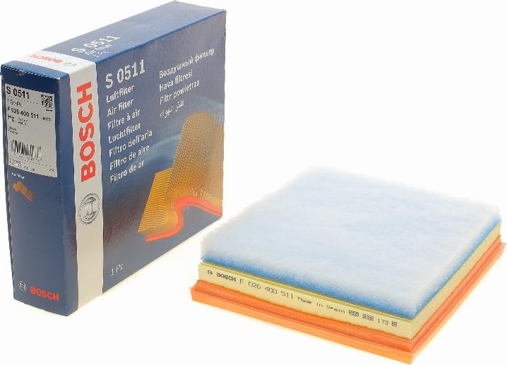 BOSCH F 026 400 511 - Filtro aria autozon.pro