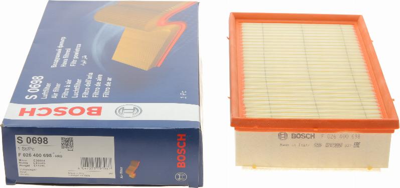 BOSCH F 026 400 698 - Filtro aria autozon.pro