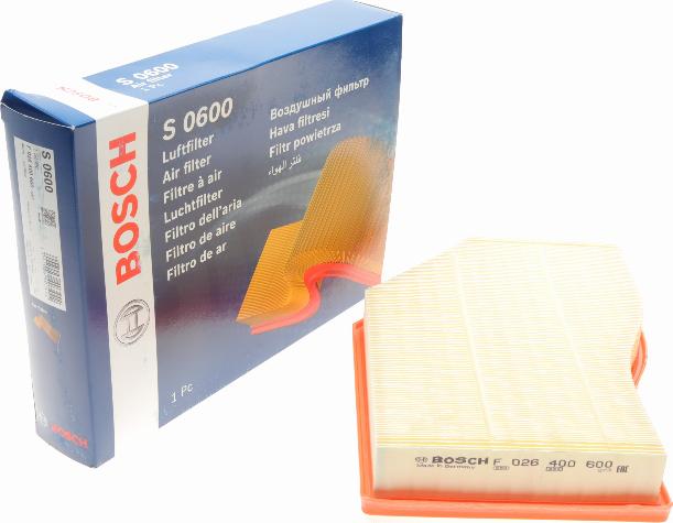 BOSCH F 026 400 600 - Filtro aria autozon.pro