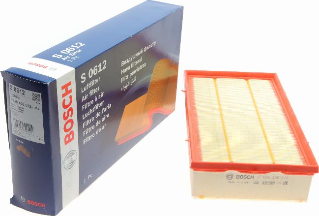 BOSCH F 026 400 612 - Filtro aria autozon.pro