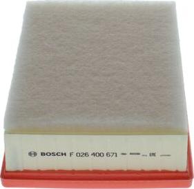 BOSCH F 026 400 671 - Filtro aria autozon.pro