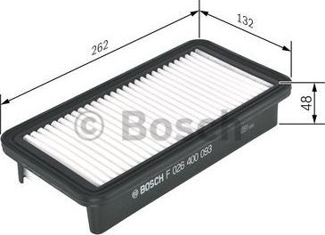 BOSCH F 026 400 093 - Filtro aria autozon.pro