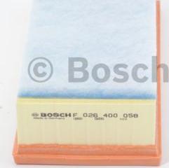 BOSCH F 026 400 058 - Filtro aria autozon.pro