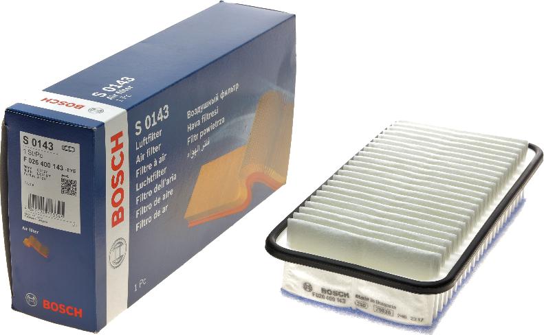 BOSCH F 026 400 143 - Filtro aria autozon.pro