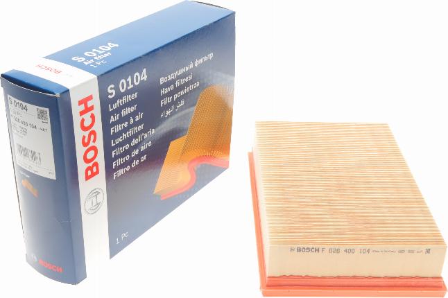 BOSCH F 026 400 104 - Filtro aria autozon.pro