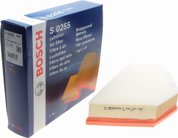 BOSCH F 026 400 255 - Filtro aria autozon.pro