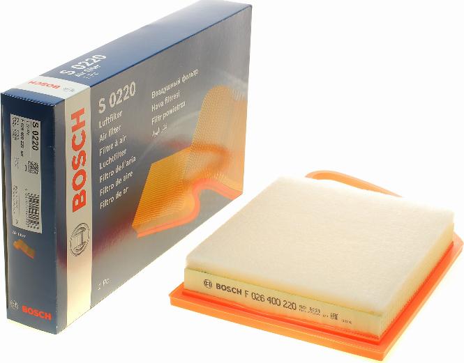 BOSCH F 026 400 220 - Filtro aria autozon.pro