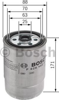 BOSCH F 026 402 013 - Filtro carburante autozon.pro