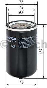 BOSCH F 026 402 140 - Filtro carburante autozon.pro