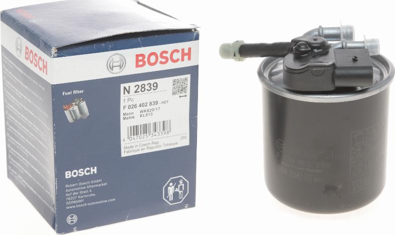 BOSCH F 026 402 839 - Filtro carburante autozon.pro