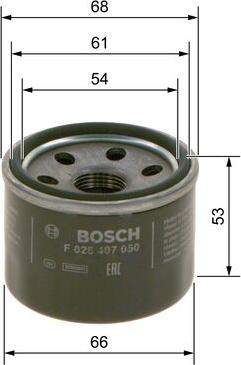 BOSCH F 026 407 050 - Filtro olio autozon.pro