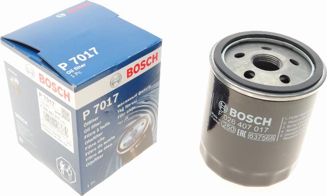 BOSCH F 026 407 017 - Filtro olio autozon.pro