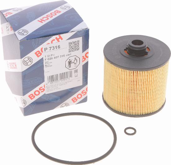 BOSCH F 026 407 316 - Filtro olio autozon.pro