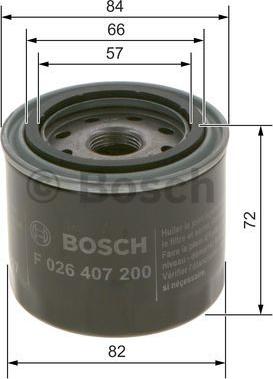 BOSCH F 026 407 200 - Filtro olio autozon.pro