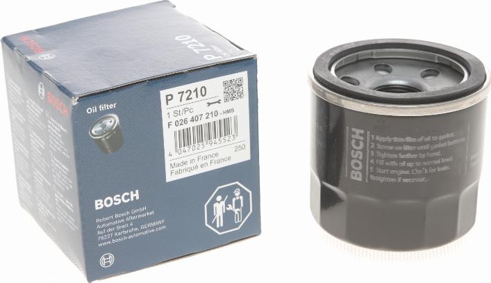 BOSCH F 026 407 210 - Filtro olio autozon.pro