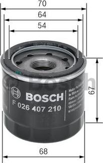 BOSCH F 026 407 210 - Filtro olio autozon.pro