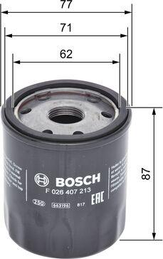 BOSCH F 026 407 213 - Filtro olio autozon.pro