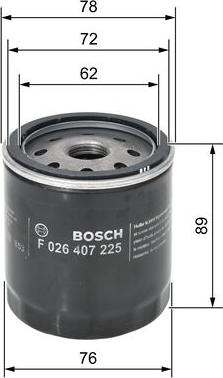 BOSCH F 026 407 225 - Filtro olio autozon.pro