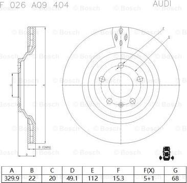 BOSCH F 026 A09 404 - Discofreno autozon.pro