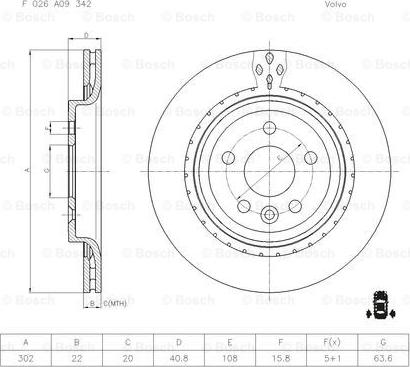 BOSCH F 026 A09 342 - Discofreno autozon.pro