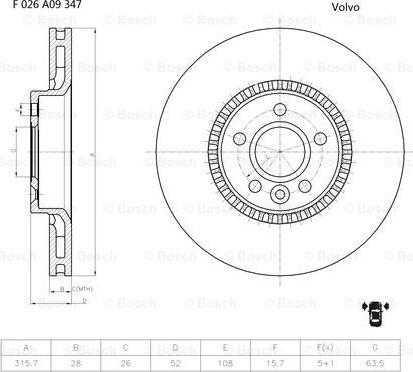 BOSCH F 026 A09 347 - Discofreno autozon.pro