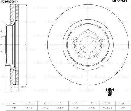 BOSCH F 026 A06 843 - Discofreno autozon.pro