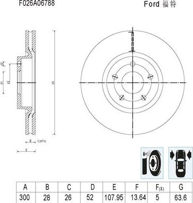 BOSCH F 026 A06 788 - Discofreno autozon.pro