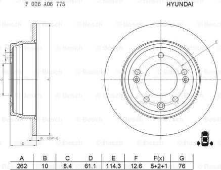 BOSCH F 026 A06 775 - Discofreno autozon.pro