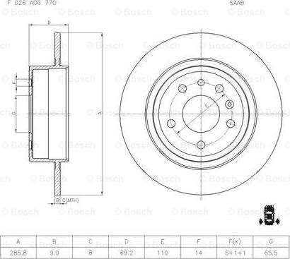 BOSCH F 026 A06 770 - Discofreno autozon.pro