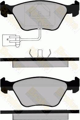 ATE 607163 - Kit pastiglie freno, Freno a disco autozon.pro