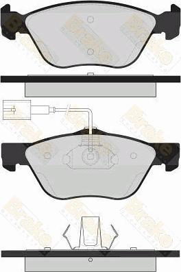 Brake Engineering PA1580 - Kit pastiglie freno, Freno a disco autozon.pro