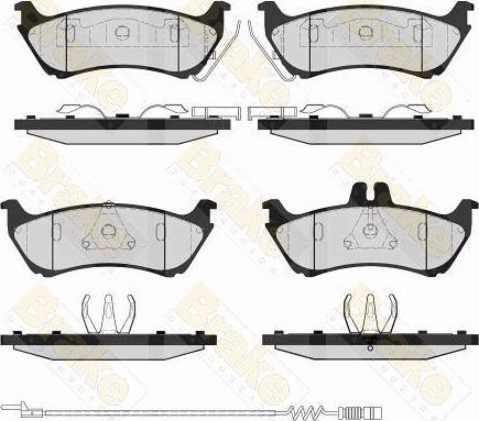 Brake Engineering PA1637 - Kit pastiglie freno, Freno a disco autozon.pro