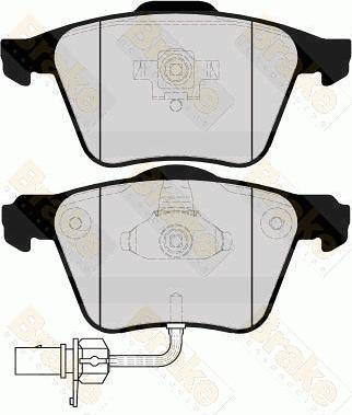 Brake Engineering PA1620 - Kit pastiglie freno, Freno a disco autozon.pro