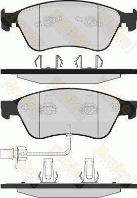 Brake Engineering PA1621 - Kit pastiglie freno, Freno a disco autozon.pro